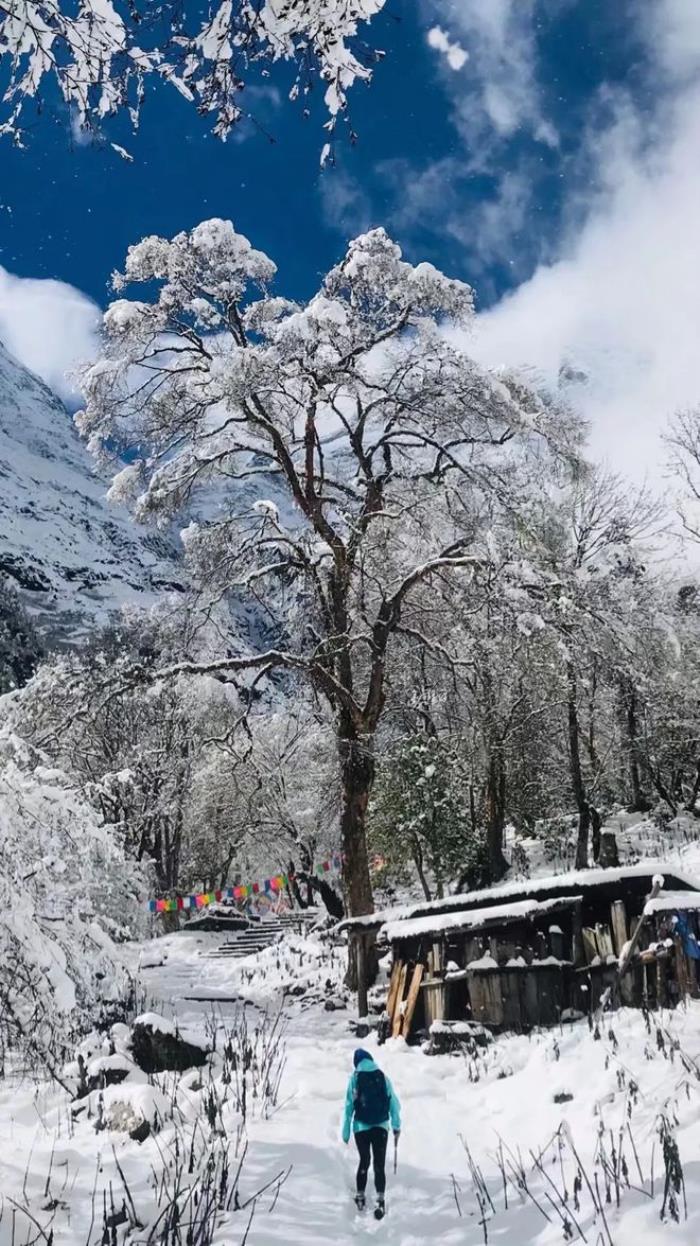 如果真的有香巴拉 那该是雨崩雪后的样子！