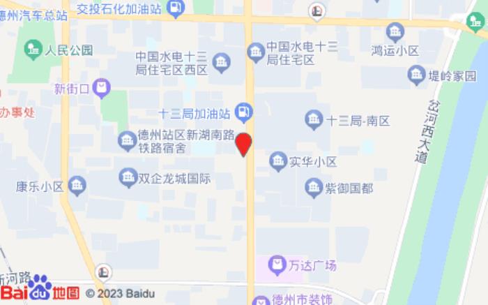 如家酒店(德州湖滨路万达广场店)位置图