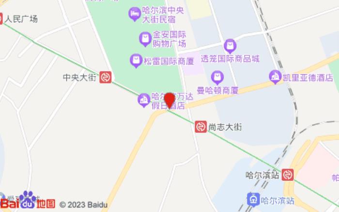 汉庭酒店(哈尔滨中央大街步行街酒店)位置图