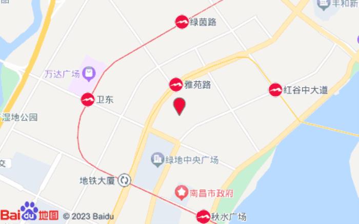 汉庭(南昌万达广场鼎峰中央店)位置图