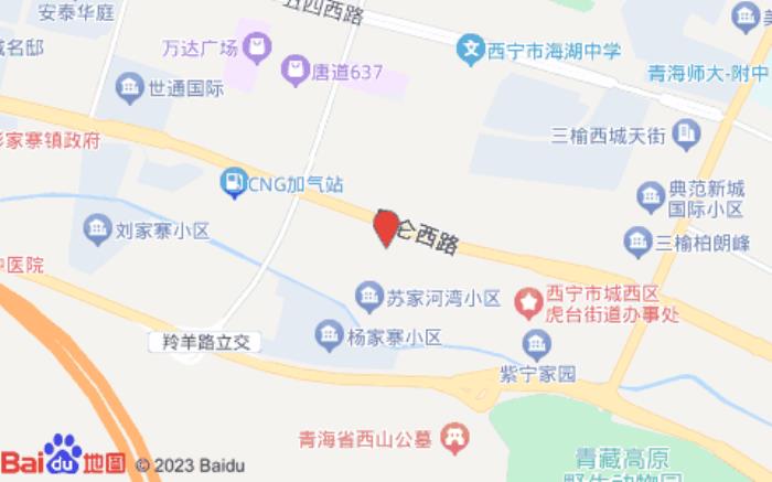 尚客优品酒店西宁海湖万达店位置图